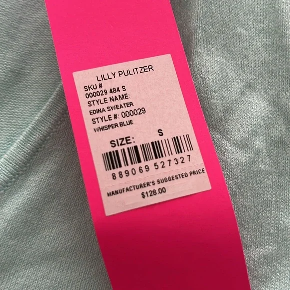 Lilly Pulitzer Edina Sweater - Whisper Blue - size S - Picture 2 of 2
